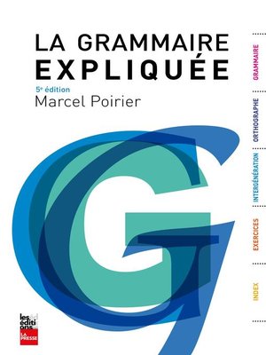 cover image of La grammaire expliquée